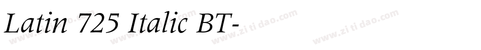 Latin 725 Italic BT字体转换